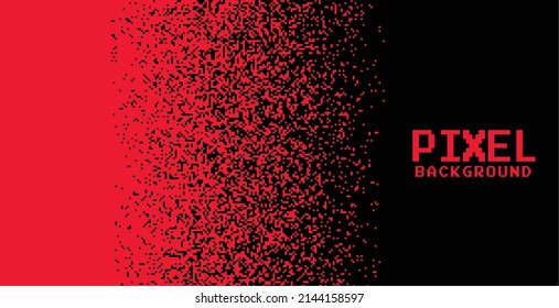 red black pixel gradient background