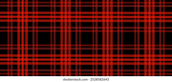 Red and black plaid fabric texture background