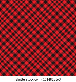 Red and black plaid. Seamless pattern for textile. Vector background eps10