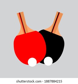 Chaquetas de juego rojas y negras con bola blanca, ilustración vectorial.