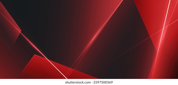red black polygon abstract