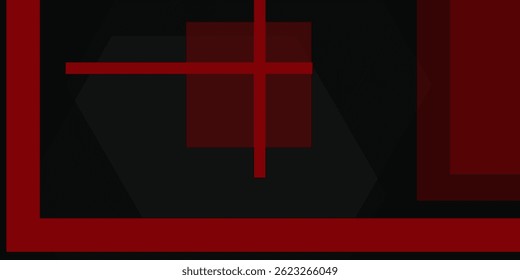 polígono preto vermelho abstrato elegante plano de fundo vetor ilustração, banner produto comercial presente