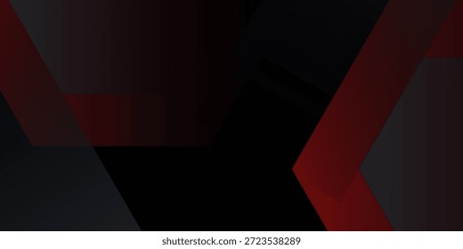 polígono preto vermelho abstrato elegante fundo vetor ilustração, banner apresentações de produtos de negócios