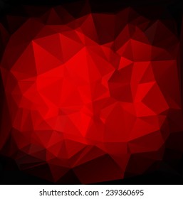 Red Black Polygonal Mosaic Background, Vector illustration,  Creative  Business Design Templates