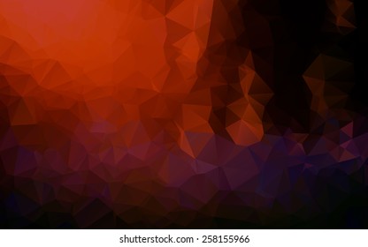 Red Black Polygonal Mosaic Background. Vector illustration.