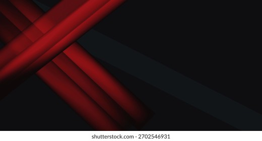 Fundo de polígono preto vermelho com vetor de fundo elegante abstrato mínimo
