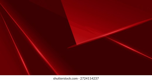 Fondo de polígono negro rojo con Vector de fondo elegante abstracto mínimo