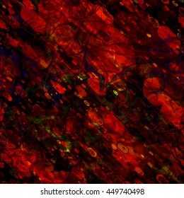 Red and black. Polygons and streaks. Abstract vector seamless texture.
