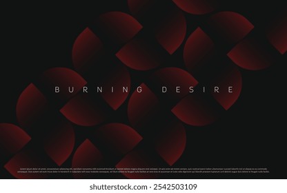 Rood en zwart premium abstracte achtergrond met luxe donkere geometrische elementen. Patroonbehang