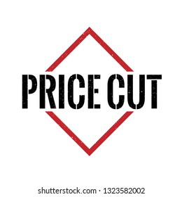 red black price cut triangle grungy rubber stamp