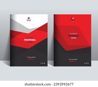 Red Black Proposal Cover Design Template Concepts adept for multipurpose projects