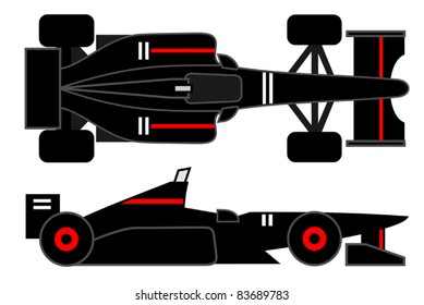Red Black Racing Car Stock Vector (Royalty Free) 83689783 | Shutterstock