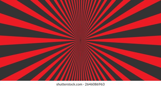 red and black ray burst style background
