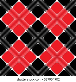 Red and Black Rectangle Seamless Pattern