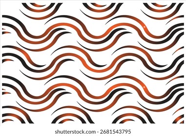 Fundo de padrão de linha de onda fluida sem costura vermelho e preto
