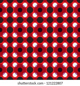 Red and black seamless optical illusion background