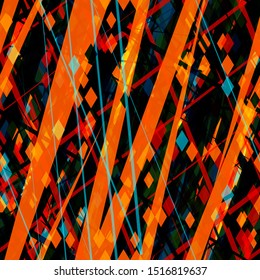 Red and black seamless texture with blue inclusion. Abstract vector background for web page, banners backdrop, fabric, home decor, wrapping