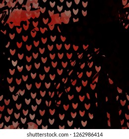 Red and black seamless texture with different elements. Abstract vector background for web page, banners backdrop, fabric, home decor, wrapping