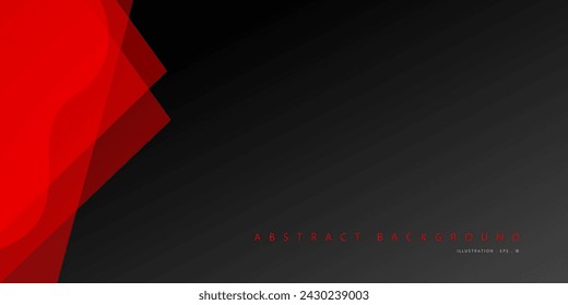 Red and black shape modern background with dark space for text and message. template design