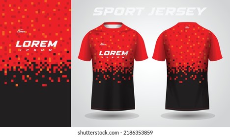 red black shirt sport jersey design