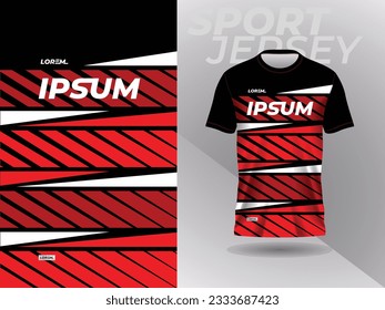red black shirt sport jersey mockup template design for soccer, football, racing, gaming, motocross, cycling, and running 