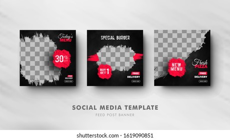Red Black Social Media Feed Post Banner Template For Fashion Sale With Splash Style Background, sale promotion and digital marketing, ads banner, promotion, fahsion sale Template