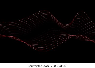 red and black soft 3D Halftone Wave Effect. simple gradient abstract background. suitable for landing page and computer desktop wallpaper.