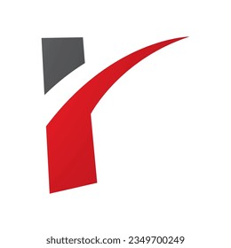 Red and Black Spiky Shaped Letter R Icon on a White Background