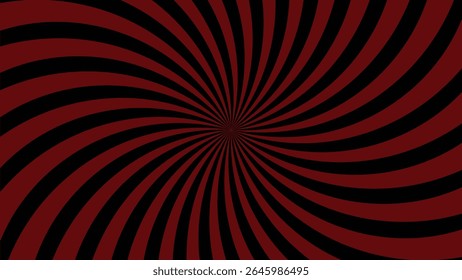 design de vórtice espiral vermelho e preto. Este padrão óptico dinâmico ideal para fundos abstratos ou temas de pop art.