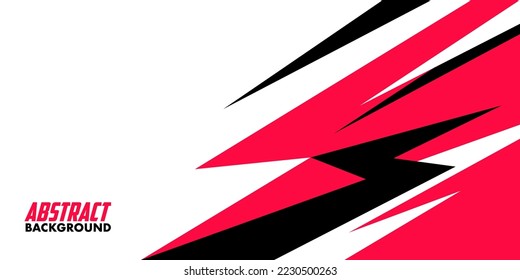 Red Black Sports Background Abstract Shapes Design