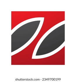 Red and Black Square Shaped Letter Z Icon on a White Background