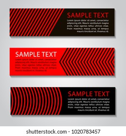 red and black straight line banner.Vector corporate design,luxury simple.