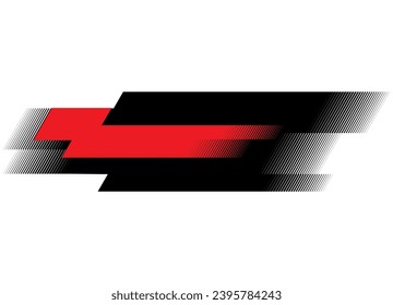 Red and black striped vector background with a smooth transition. Modern vector pattern.