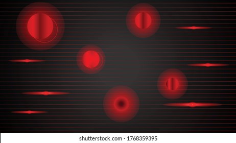 Red & Black surreal Background with red lines pattern.