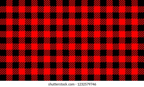 Red and black tablecloth gingham checkered background.Texture for:plaid,tablecloths,clothes, shirts,dresses,bedding,blankets.eps-10 Vector Illustration