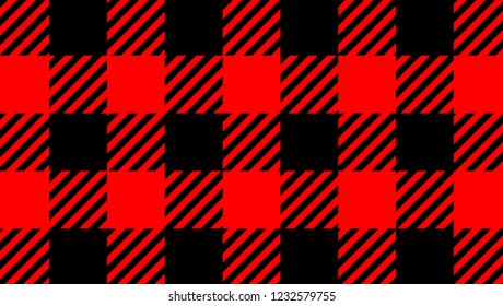 Red and black tablecloth gingham checkered background.Texture for:plaid,tablecloths,clothes, shirts,dresses,bedding,blankets.eps-10 Vector Illustration