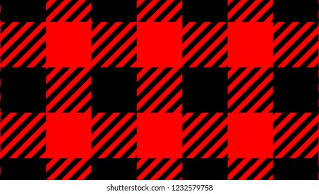 Red and black tablecloth gingham checkered background.Texture for:plaid,tablecloths,clothes, shirts,dresses,bedding,blankets.eps-10 Vector Illustration
