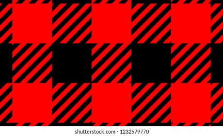 Red and black tablecloth gingham checkered background.Texture for:plaid,tablecloths,clothes, shirts,dresses,bedding,blankets.eps-10 Vector Illustration