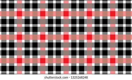 Red and black tablecloth gingham checkered background.Texture for:plaid,tablecloths,clothes, shirts,dresses,bedding,blankets.eps-10 Vector Illustration