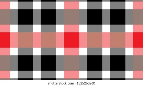 Red and black tablecloth gingham checkered background.Texture for:plaid,tablecloths,clothes, shirts,dresses,bedding,blankets.eps-10 Vector Illustration