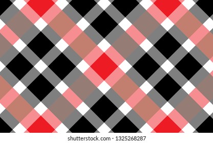 Red and black tablecloth gingham checkered background.Texture for:plaid,tablecloths,clothes, shirts,dresses,bedding,blankets.eps-10 Vector Illustration