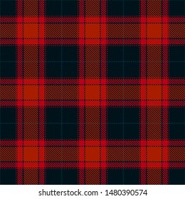Red and Black Tartan Plaid Scottish Seamless Pattern. Texture from tartan, plaid, tablecloths, shirts, clothes, dresses, bedding, blankets and other textile.