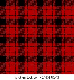 Red and black tartan plaid Scottish seamless pattern.Texture from plaid, tablecloths, clothes, shirts, dresses, paper, bedding, blankets and other textile products.Christmas concept.