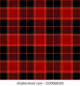 Red and Black Tartan Plaid Scottish Seamless Pattern. Texture from tartan, plaid, tablecloths, shirts, clothes, dresses, bedding, blankets and other textile.