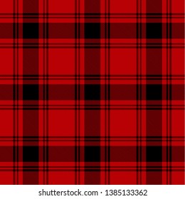 Red  and  Black  Tartan  Plaid  Seamless Pattern Background. Flannel  Shirt Tartan Patterns. Trendy Tiles Vector Illustration for Wallpapers.