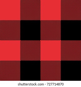 Red and Black Tartan plaid seamless abstract checkered pattern background for Christmas , Wedding, Birthday design cards/ Flat style vector illustration.