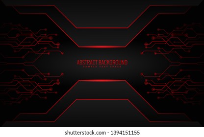Red and black tech corporate background. Vector design - Vector