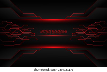 Red and black tech corporate background. Vector design - Vector