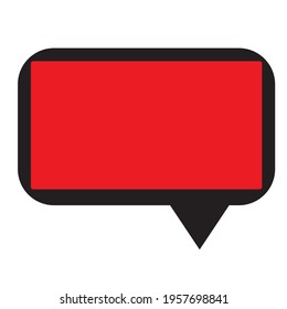 Red and black text box vector for various designs