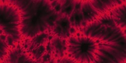 Red And Black Tie Dye Pattern Ink , Colorful Tie Dye Pattern Abstract Background. Tie Dye Two Tone Clouds . Abstract Batik Brush Seamless And Repeat Pattern Design